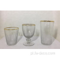 Gold Rim Beer Wine Glass